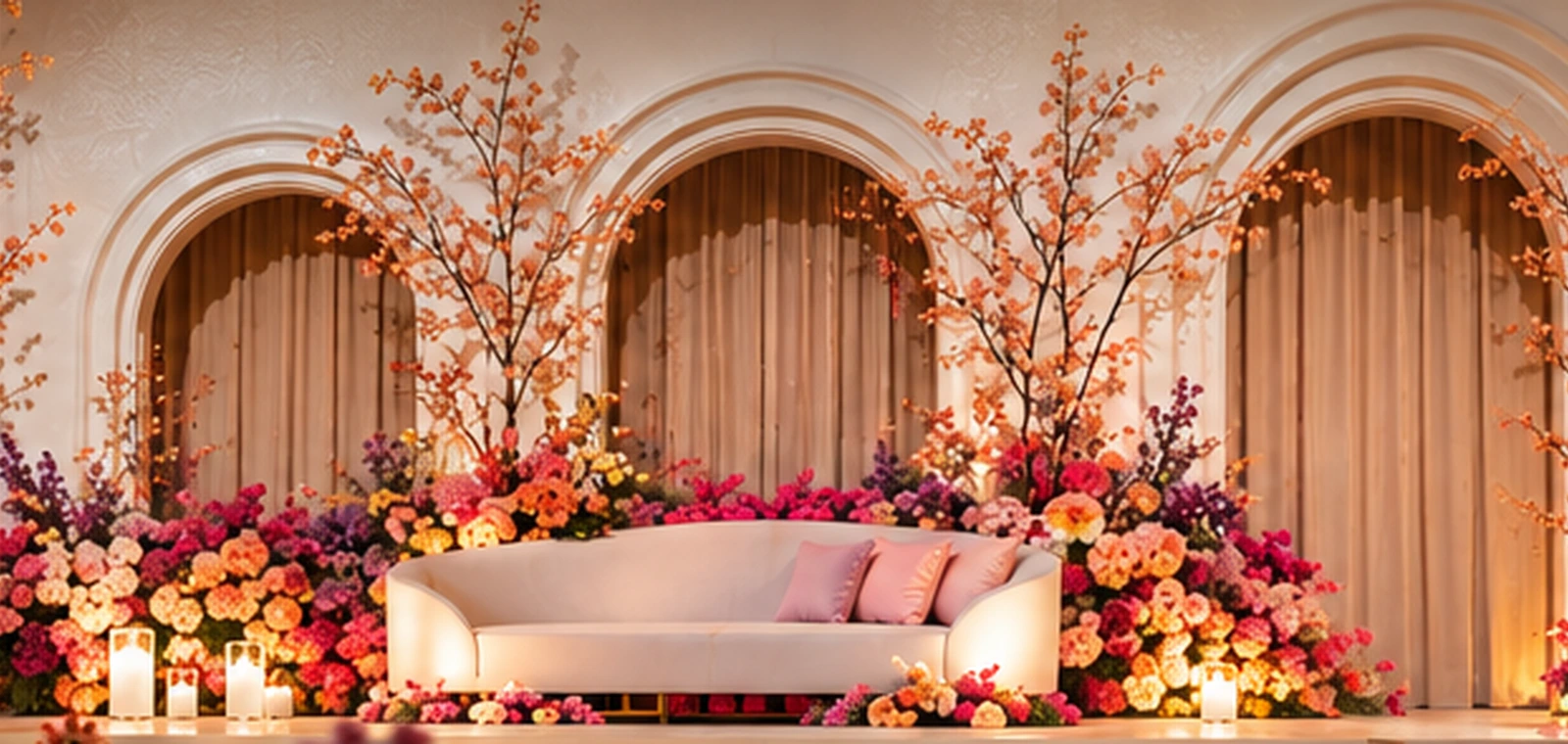Modern Events luxury floral stage setup