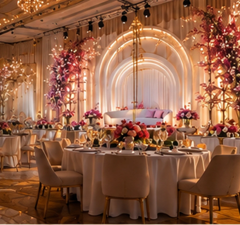 Modern Events luxury wedding reception setup